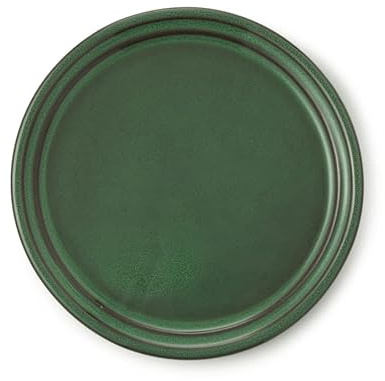 CERTRE - Sottovaso per Bonsai Rotondo in Gres, Made in Italy, Colore Verde Palude (Smaltato)| Misure esterne: diametro 15 cm x altezza 1,3 cm