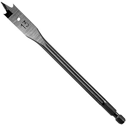 Ø 13 mm Holzbohrer Flachfräsbohrer Flachbohrer Bohrer 1/4 Sechskant Aufnahme