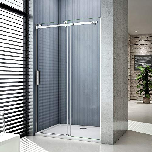 Aica box doccia a nicchia porta scorrevole vetro temperato 8mm anticalcare 125x195cm