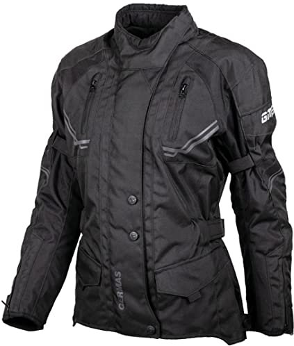 gms Taylor Damen Motorrad Textiljacke, schwarz, 5XL