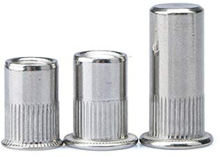 Tuerca de remache Tuerca de remache hexagonal de acero inoxidable 304, tire de la tuerca del orificio ciego del orificio pasante hembra, M4M5M6M8M10M12-304 tuerca remachada hexagonal M10 [5 piezas]