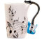 MBSM Tazza creativa da 250 ml, in ceramica, stile violino, chitarra, per caffè, tè, latte, con manico, idea regalo (chitarra elettrica blu)