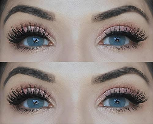 Sehr stark deckende und natürliche blaue Kontaktlinsen SILIKON COMFORT NEUHEIT farbig 'Verona Jade' Blau Blue + Behälter von GLAMLENS - 1 Paar (2 Stück) - DIA 14.20 mm - ohne Stärke 0.00 Dioptrien