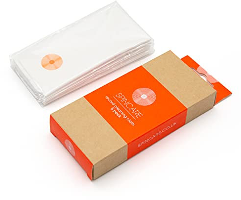 5er-Paket Antistatisches Schallplatten Reinigungstuch Von SPINCARE | Superweich 24cm X 16,5 cm Mikrofaser Fusselfreies Weißes Tuch | Entfernt Vorsichtig Staub Und Schmutz Von LPs