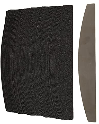 Wechselpfeile,Nagelfeilen-Set, 100pcs / Set Austauschbares Nagelfeilen-Set Half Moon Nagelfeilen Wiederverwendbare Edelstahl-Fußleiste, Verwendet für Den Heim-Nagelsalon
