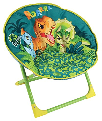 Fun House 713260 Jurassic World Dinosaurier-Sitz, faltbar, für Kinder, 47 x 54 x 42 cm, Grün