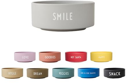 Design Letters Ciotole in porcellana | Ciotola per snack in ceramica | Ciotola profonda 300 Ml | Ciotola da portata, Lavabile in lavastoviglie | Scodelle Rotonde per Insalata, Cereali, Zuppa, Dessert