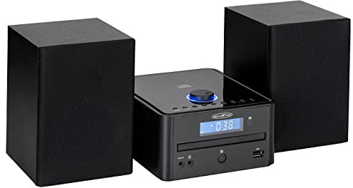 Reflexion HIF79FM - Equipo estéreo Hi-Fi, 2 x 16 W de Potencia máxima de música, CD/MP3, sintonizador FM estéreo PLL, Bluetooth, Streaming, USB/MP3, Alarma/Reloj/Temporizador, Color Negro