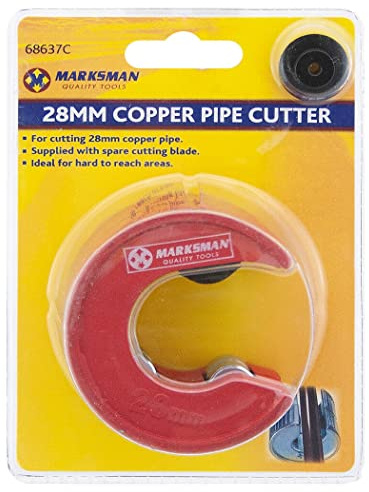 28Mm Copper Pipe Cutter - Slicer Adjusting Locking Cutting Tube Plumbers Tool | Ideal for Copper Pipe, Tubing, Metal, Plastic, Brass Plumbing