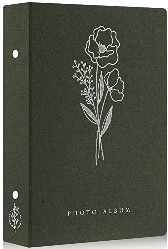 Lanpn Photo Album 6x4 Slip in, Linen 300 Pockets Photo Book Holds Landscape Only 10x15cm Picture Green