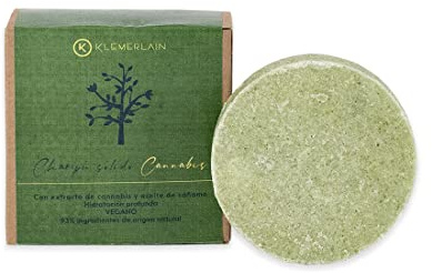 Klemerlain Festes Shampoo Cannabis mit Hanföl - feuchtigkeitsspendend - 50 Gr