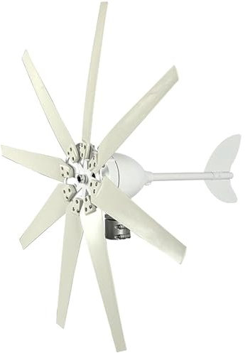Turbine Eoliche ad ASSE Verticale, Piccolo Turbina Eolica a 5 Pale da 1500 W, con Controller Generatore di Turbine Silenzioso, for Barche da Campeggio Domestiche (Size : 12v)