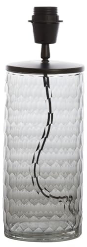 Light & Living Lampenfuß - Grau - Schwarz - 13 x 37 cm - Rauchglas