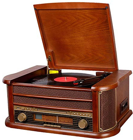Lecteurs disques Radio Son Lecteur Disque Vinyle Bluetooth rétro Bureau Gramophone Vintage Lecteur Disque