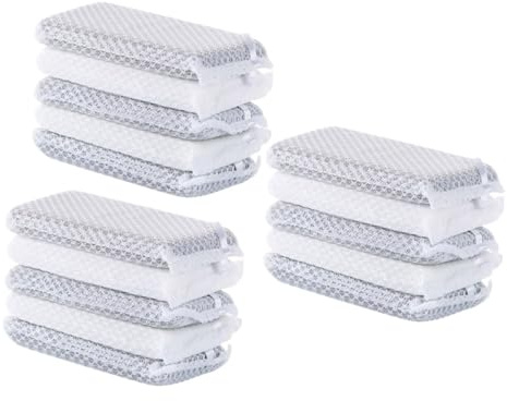 Ipetboom 15pcs Dish Washing Cloths Sponge Wash Towels with Comfortable Grip and Easy Water Squeeze for Kitchen and Dish Washing Cleaning Tasks