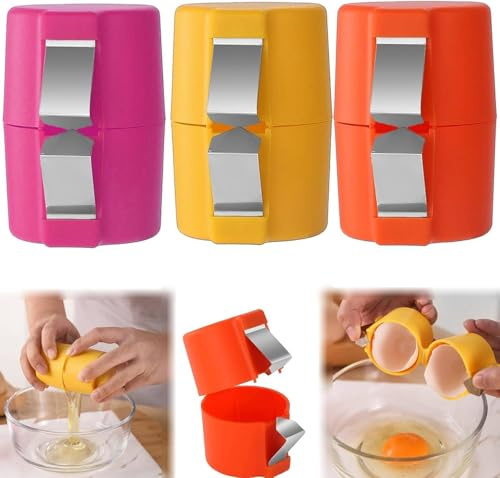Eggshell Remover, Handheld Eggshell Opener Egg Cracker Topper, Stainless Steel Soft Hard Boiled Egg Shell Cutter, Egg Opener, Egg Cutter, Egg Shell Remover, Eggshell Cutter, Egg Cracker Separator Too