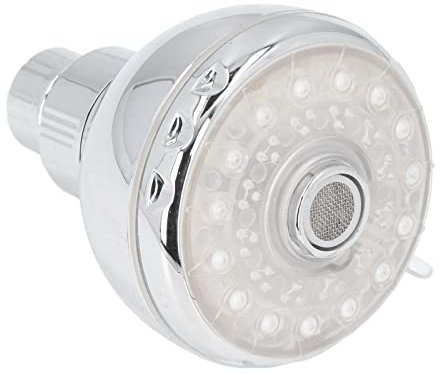 LED Shower Head, 3 Color Changing Showerhead Light up Shower Head G1/2 Male Thread Temperature Controlled Fixed Showerheads for Bathroom Shower