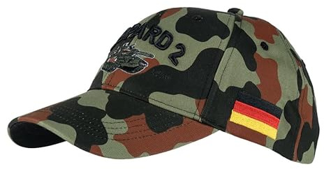 Epic Militaria Cappellino da baseball con motivo leopardo dell'esercito tedesco della seconda guerra mondiale, multicolore, Multicolore, Taglia unica