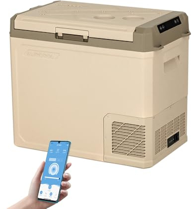 Alpicool GE50 50L Car Fridge Freezer Portable Compressor Car Refrigerator 12/24V Electric Cooler for Camping, Road Trip, Picnic, Down to -20℃