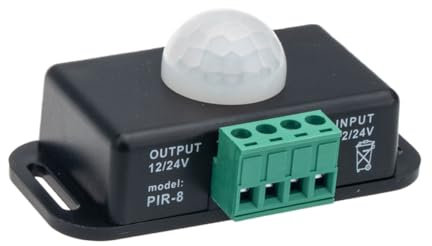 Housoutil Pir Sensor Bewegungsmelder 12-24v Infrarot Schalter Mit 120° Erkennung Für Niedervolt Lichtleiste Treppenhaus Innenbereich