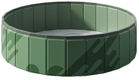 Ruwshuuk Piscina para Perros, Piscina Plegable - Bañera para niños con Placa Dura,Piscinas para Perros Plegables para Perros pequeños Gatos Pato, bañera de Perrito sin Deslizamiento rápido para