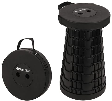 Event Decor Shop Telescopic Foldable Camping Stool - Black