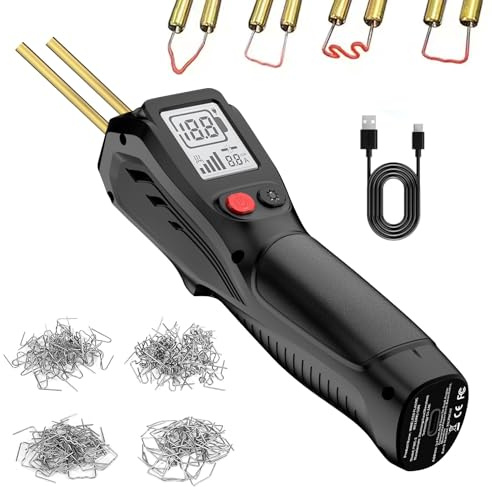 Kabelloses Kunststoff Schweißgerät, 500W Auto Kunststoff Reparatur Set mit 300PCS, 5000mAh Batteriebetriebenes Kunststoff-Hefterschweißset für Auto Stoßstange Reparatur