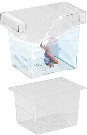 Fish Breeding Box, Fish Hatchery Separator, Nursery, Secure Acclimation for Eggs Guppy Shrimp Betta Fry Hatch