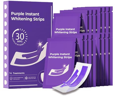 Teeth Whitening Strips for Tooth White - Effective Fast Teeth Whitening 14 Treatments,Teeth Brightening Kit for Sensitive People,Safe for Tooth Enamel,Fast Removes Coffee, Wine Smoke Stains