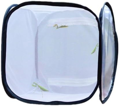 FUANA Boîte de croissance portable pour papillons et plantes, tente de culture pliable avec tissu transmettant la lumière, 10,1 x 10,1 x 0,9 m, blanc 30 x 30 x 30 cm