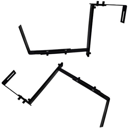 Ruarby 2/4 soportes ajustables para macetas, caja de flores, caja de ventana, gancho al aire libre para valla de jardín, soportes de metal