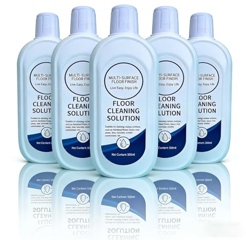 Nettoyant for Sols Multi-Surfaces, 5 Flacon (500ml par Flacon) Parfum Original, Sans Résidu, Compatible avec Tineco Robots Aspirateurs & Aspirateurs Sans Fil Eau Et Poussière