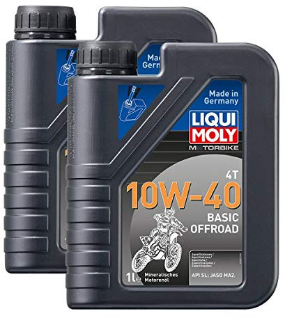 2x LIQUI MOLY 3059 Motorbike 4T Basic Offroad 10W-40 Motoröl 1L