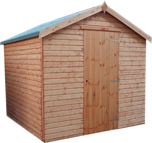 Pinelap 8x6 quality fully T&G wooden euro apex garden shed timber