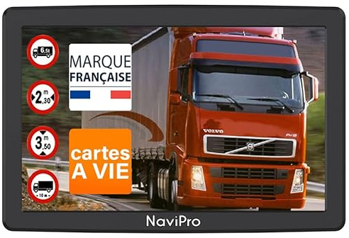 GPS Poids Lourd 9 Pouces Navipro 9XLs GPS pour Camion et Bus, Voiture Europe 48 Pays