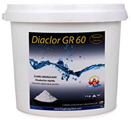 Cloro Choque disolución rápida para Piscinas DIACLOR GR 60 5 KG - Dicloro granulado Puro - DIASA INDUSTRIAL