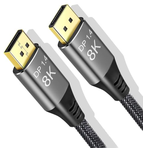 8K DisplayPort zu DisplayPort 1.4 Kabel, High Speed 32,4Gbps DP Kabel 7M | Ultra HD 8K@60Hz/ 4K@144Hz, Display Port kabel Kompatibel mit HDCP 3D für Gaming und PC Monitor, 28AWG