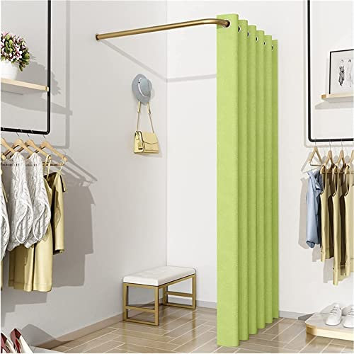JMCAJIE Umkleidekabine Freistehend,L-förmige Eck-Umkleidekabine,Wandmontage Einfach Umkleideraum,Bekleidungsgeschäft Umkleidekabine Einfacher, Mobiler Umkleideraum Vorhang-Kit
