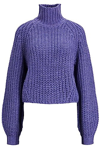 Jack & Jones Damen Strickpullover Jxkelvy Chunky High Neck Knit Noos, Twilight Purple, M
