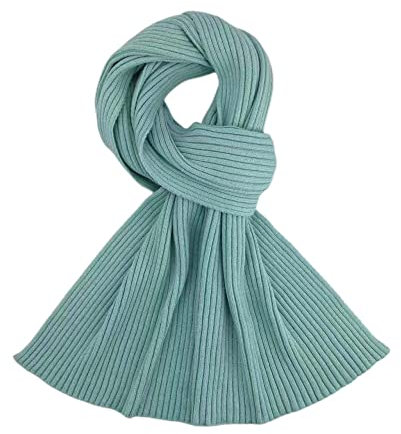 WLLDDDIU Schal Groß,Winterschals Einfarbig Stricken Weicher Warmer Schal Dicke Decke Einfach Hellblau Der Weiche Haptikschal Winterschal Trendige Stolaschals Für Damen Mädchen