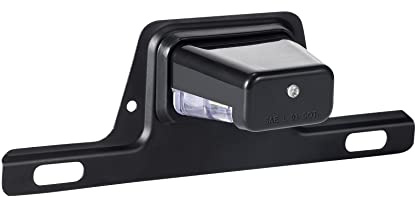 Partsam LED License Plate Light Waterproof 12V DC License Tag Light with Holder Drainage Hole Steel Bracket Mount ABS Housing PC Lens for Trailer Truck Pickup UTV ATV RV Boat 12V DOT Compliant