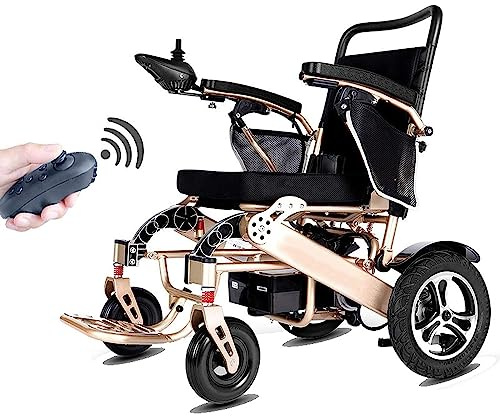 Silla de ruedas eléctrica,250W doble motor, Con función de plegado automático a distanciaSilla de ruedas eléctrica plegable Adecuada para personas mayores con discapacidad Alcance de crucero 12,42 (in