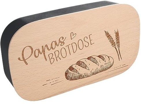 Spruchreif Lunchbox mit graviertem Frühstücksbrettchen - Jausenbox für Erwachsene aus Kunststoff - Brotdose Papa | Geschenk Papa | Vatertag | „Papas Brotdose