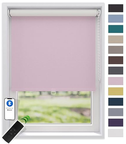 EFIXS Thermorollo White Reflex, Breiten: 40-240, Höhe bis 275 cm, Hier 100 x 190 cm (BxH) Pastellrosa, Verdunklungsrollo, Kettenzug, Springrollo, Motor