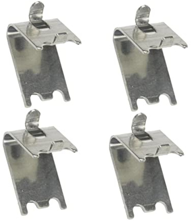 jojofuny 4pcs Stainless Steel Freezer Support Clips Refrigerator Shelf Clips Easy to Install Not Easy to Deform Sturdy Metal Shelf Clamps