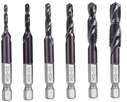 Veemoon 6st Elektrische Bohrmaschine Wandhalterung Hss-bohrer Niedrig Spiralbohrer Metallbohrer Für Stahl Metrische Bohrer Holzkreuze Zum Basteln Bohrer Für Metall 6-teiliges Set Bohren