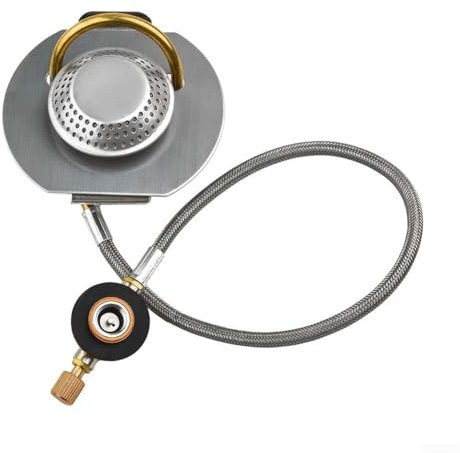 Getdoublerich Lot de 3 réchauds d'extérieur coupe-vent pour camping, randonnée, cuisinière d'extérieur avec adaptateur de conversion de gaz sans pression pour cuisine en plein air