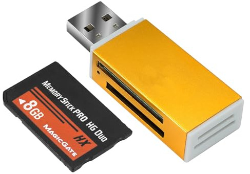 HX 8GB Memory Stick Pro-HG Duo for PSP Camera Memory Card and a All in One Reader USB 2.0