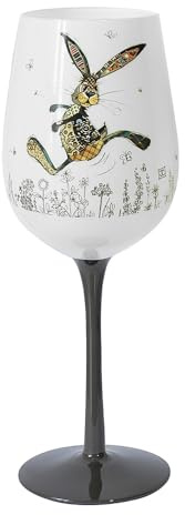 Lesser & Pavey Bug Art Hesper - Copa de vino de liebre para el hogar, cocina, restaurante y fiestas, bonita copa de vino para bebidas, regalo ideal para mujeres, hombres, bodas y Navidad