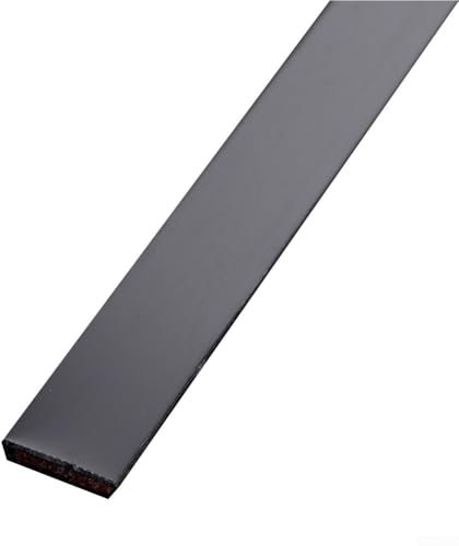 5 m Edelstahl-Deckenverkleidung, Edelstahl-Wandleiste, flexible selbstklebende Metallleiste für Decke, Spiegelrahmen und mehr, spiegelähnliches Finish, metallisiert (schwarz)